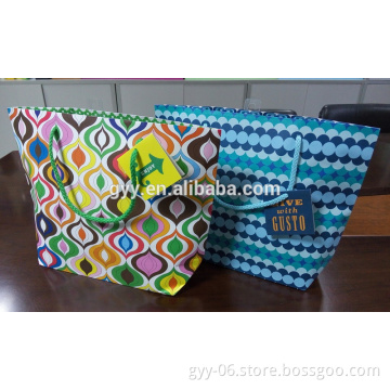 With Clear Plastic Hook Paper Bags with Braided Ropes and Tags